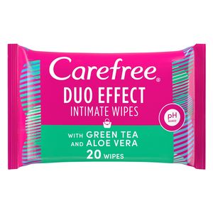  Daily Intimate Wipes Duo Effect With Green Tea & Aloe Vera Pack of 20 Wipes 