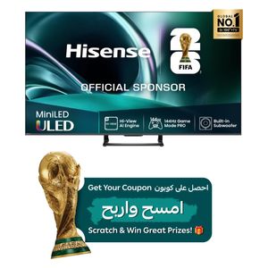  شاشة هايسنس 65-انج فئة U7Q - سمارت - 4K - Mini LED - إصدار 2025 - 144 هيرتز 