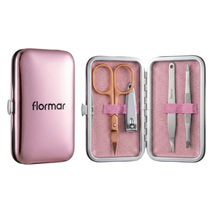  Professional 4pm455 - Ear Cleaning Kit - 7 Pieces - Stainless Steel Leather Case - Steel 