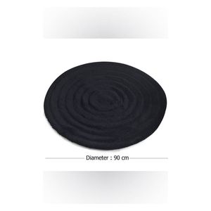  Chilai Home By Alessia Black Round Door Mat 