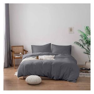  طقم نوم لشخصین بحجم ملکي - رمادي 
