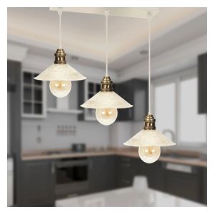  Apliqa Gonen 3 Light Modern Retro Pendant Light - Cream 
