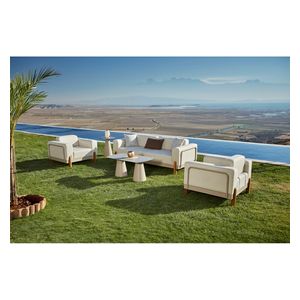  Erinoz Lina Sitting Set 3+1+1+1 Coffee Table - Beige 