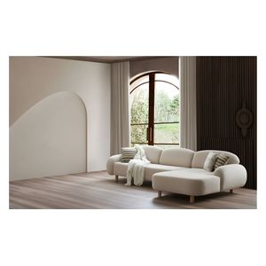 طقم اریکة زاویة نوع مالو؛ كريمي