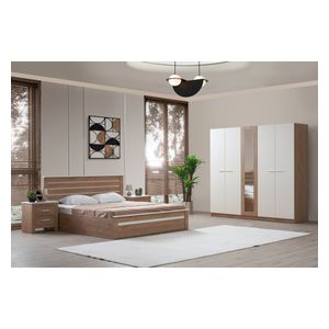  غرفة نوم من 5 قطع نوع سيلفا؛ بني 
