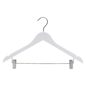  Oster Wooden Cloth Hanger Set with Clips - 3 PCS - White 