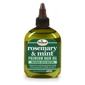 Difeel Rosemary & Mint Premium Hair Oil with Biotin - Strengthening Treatment, 210 ml 