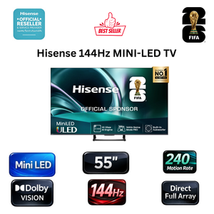  Hisense 55-Inch U7Q Series - Smart - 4K - Mini-LED - 144 Hz 