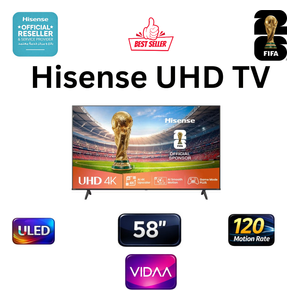  Hisense 58-Inch A62QS Series - Smart - 4K - LED - 60Hz - 2026 Model 