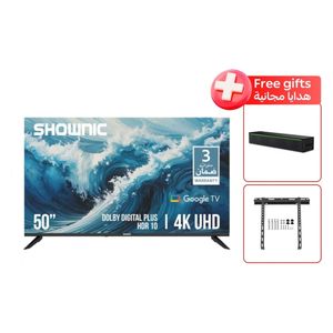  شاشة شونك 50-انج فئة TP-QGU50A-120 - سمارت - QLED TV + سماعات ساوند بار سكاي ورث - LH LP-S3 + ستاند جداري 