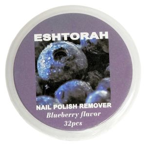 اشتورا مزيل طلاء الأظافر ورقي بالتوت الأزرق - 32 قطعة