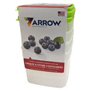  Arrow Home - Food Container and Lid - 4 pc 