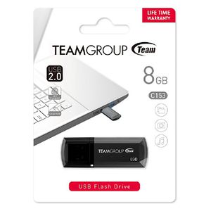  Team Group TC1538GB01 USB 2.0 - 8GB - USB Flash Drive - Gray 