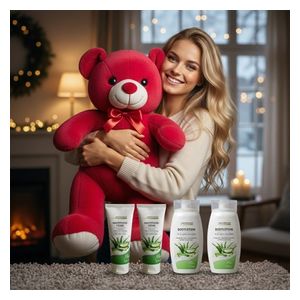  مارفيتا ميد بكج العناية البشرة الصبار الألماني - 4 قطع - هدية مجانية دبدوب كبير 95 سم 