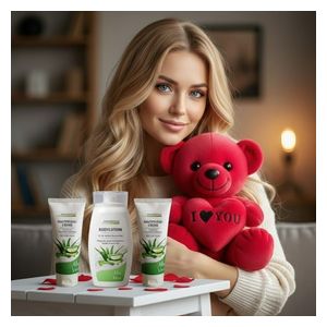  مارفيتا ميد بكج العناية بالبشرة الصبار الألماني - 3 قطع - هدية مجانية دبدوب 25 سم 