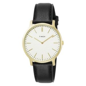  Timex Watch TW2V28400 For Men - Analog Display, Leather Band - Black 