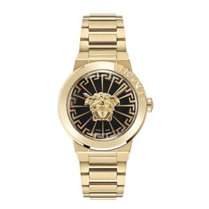  Versace Watch VE3F00522 For Women - Analog Display, Stainless Steel Band - Gold 