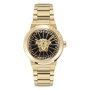  Versace Watch VE3F00522 For Women - Analog Display, Stainless Steel Band - Gold 