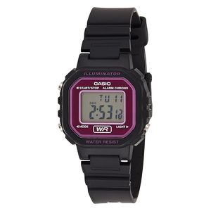  Casio Watch LA-20WH-4ADF For Women - Digital Display, Resin Band - Black 
