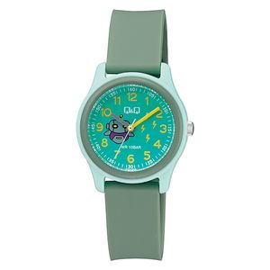  Q&Q Watch VS59J006Y For Kids - Analog Display, Rubber Band - Green 