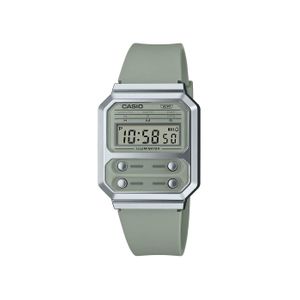  Casio Watch A100WEF-3ADF For Unisex - Analog Display, Resin Band - Gray 