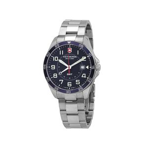  Victorinox Swiss Army Watch 241896 For Men - Analog Display, Stainless Steel Band - Silver 