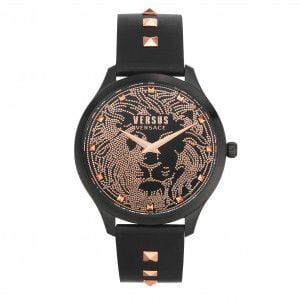  Versus Versace Watch VSPVQ0620 For Women - Analog Display, leather Band - Black 