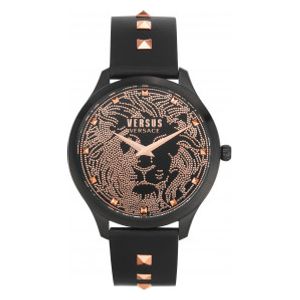  Versus Versace Watch VSPVQ0620 For Women - Analog Display, leather Band - Black 