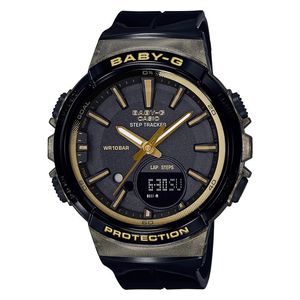  Casio Watch BGS-100GS-1ADR For Women - Analog Display, Resin Band - Black 