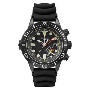  Timex Watch T2P529 For Men - Analog Display, Silicone Band - Black 