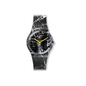  Swatch Watch SUOB123 For Unisex - Analog Display, Plastic Band - Black 