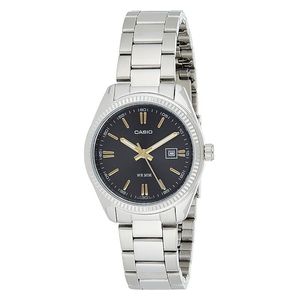  ساعة كاسيو للنساء LTP-1302D-1A2VDF - عرض بعقارب, سوار من ستانلس ستيل - سلفر 