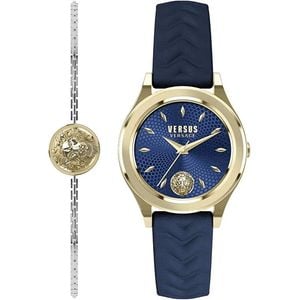  Versus Versace Watch VSP563419 For Women - Analog Display, Leather Band - Blue 