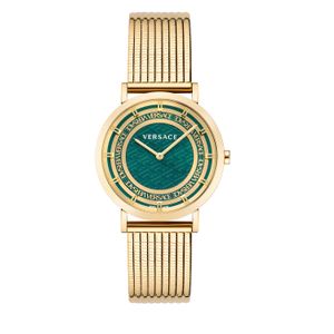  Versace Watch VE3M00622 For Women - Analog Display, Stainless Steel Band - Gold 