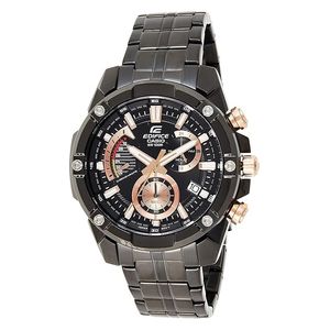  Casio Watch EFR-559DC-1AVUDF For Men - Analog Display, Stainless Steel Band - Black 