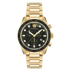  Versace Watch VE6K00523 For Men - Analog Display, Stainless Steel Band - Gold 