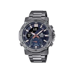  Casio Watch ECB-20DC-1ADF For Men - Analog Display, Stainless Steel Band - Gray 