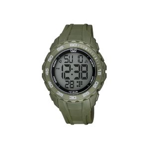  ساعة كيو اند كيو للرجال G06A-009VY - عرض رقمي, سوار من الراتنج - اخضر 