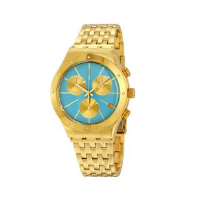  Swatch Watch YCG413G For Unisex - Analog Display, Stainless Steel Band - Gold 
