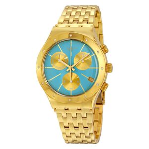  Swatch Watch YCG413G For Unisex - Analog Display, Stainless Steel Band - Gold 