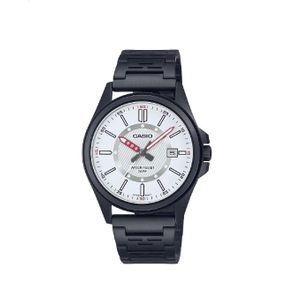  Casio Watch MTP-E700B-7EVDF For Men - Analog Display, Stainless Steel Band - Black 