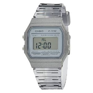  Casio F-91WS-8DF Unisex Digital Watch - Gray Resin Band 