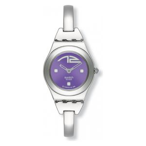  Swatch Watch YSS146B For Women - Analog Display, Stainless Steel Band - Silver 