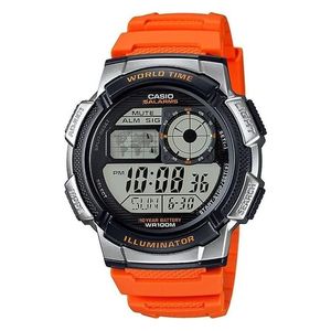  ساعة كاسيو للرجال AE-1000W-4BVDF - عرض الرقمي, سوار من راتنج - برتقالي 