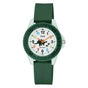  Q&Q Watch VQ96J024Y For Kids - Analog Display, Rubber Band - Green 