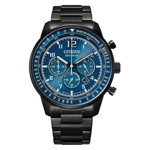  ساعة ستزن للرجال CA4505-80L - عرض بعقارب, سوار من ستانلس ستيل - اسود 