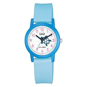  Q&Q Watch V23A-011VY For Kids - Analog Display, Plastic Band - Cyan 