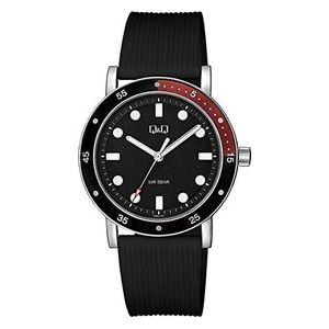  Q&Q Watch QB85J302Y For Women - Analog Display, Silicone Band - Black 