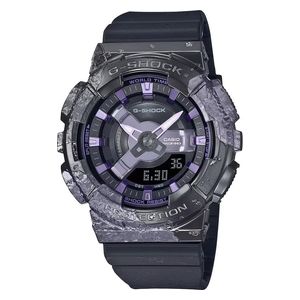  Casio Watch GM-S114GEM-1A2DR For Women - Analog Display, Resin Band - Black 