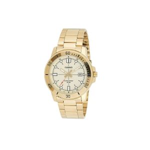  Casio Watch MTP-VD01G-9EVUDF For Men - Analog Display, Stainless Steel Band - Gold 